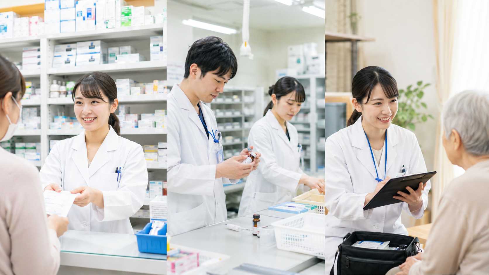 調剤薬局・病院・在宅対応薬局の違い