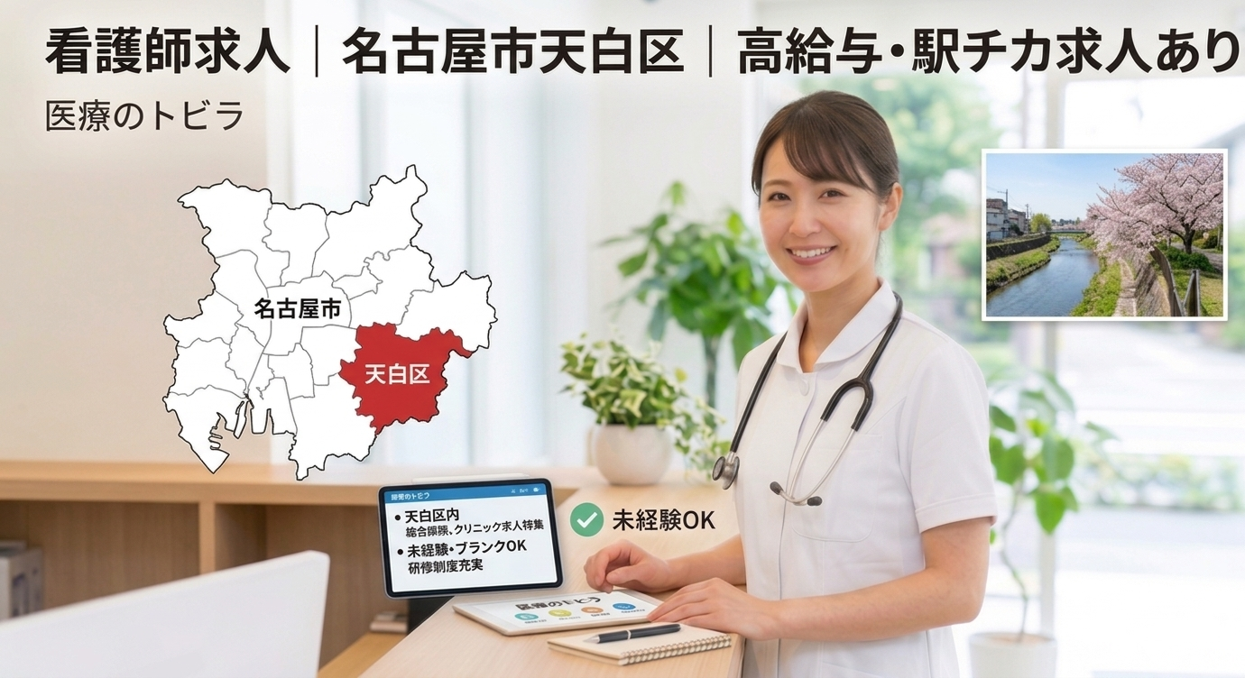 看護師求人｜名古屋市天白区｜高給与・駅チカ求人あり