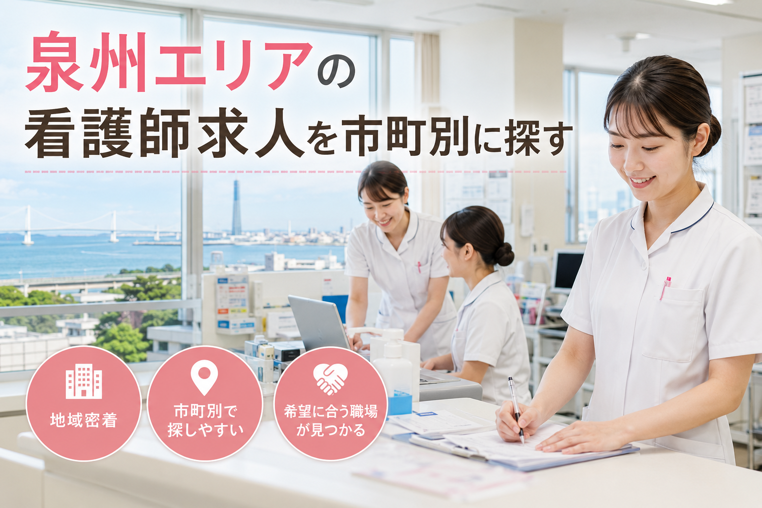 泉州エリアの看護師求人を市町別に探す